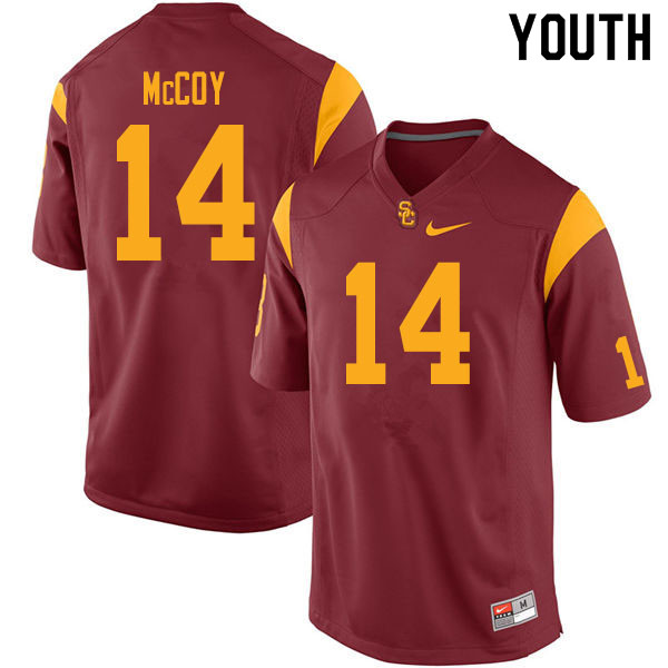 Youth #14 Bru McCoy USC Trojans College Football Jerseys Sale-Cardinal